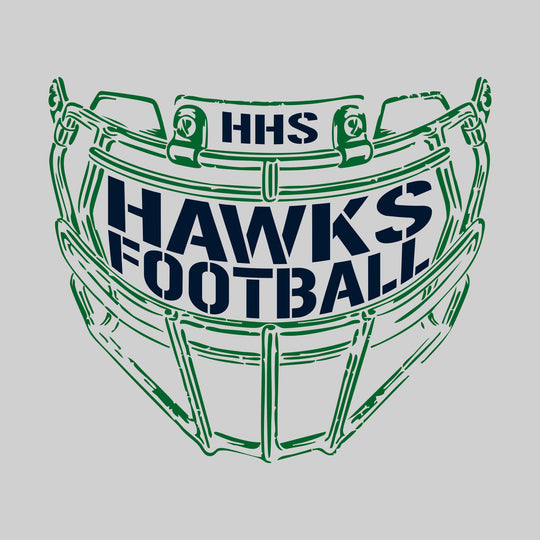 Heritage Hawks - Football - Facemask with Text