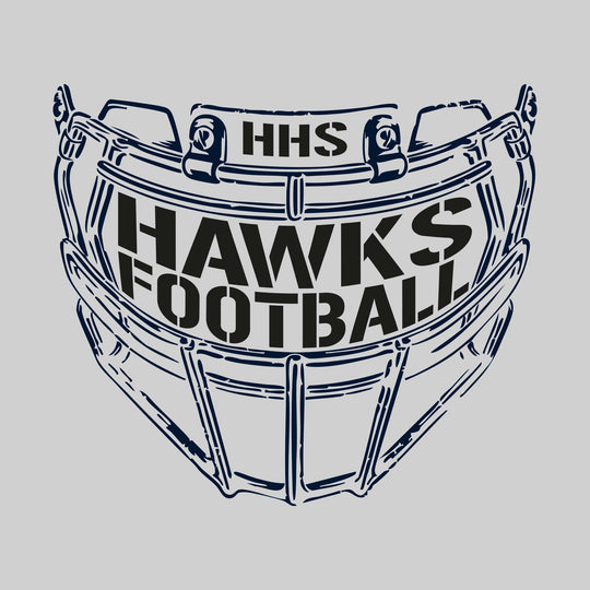Heritage Hawks - Football - Facemask with Text