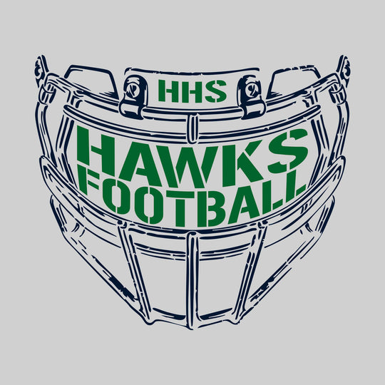 Heritage Hawks - Football - Facemask with Text