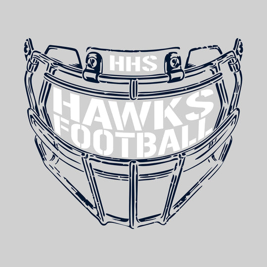 Heritage Hawks - Football - Facemask with Text