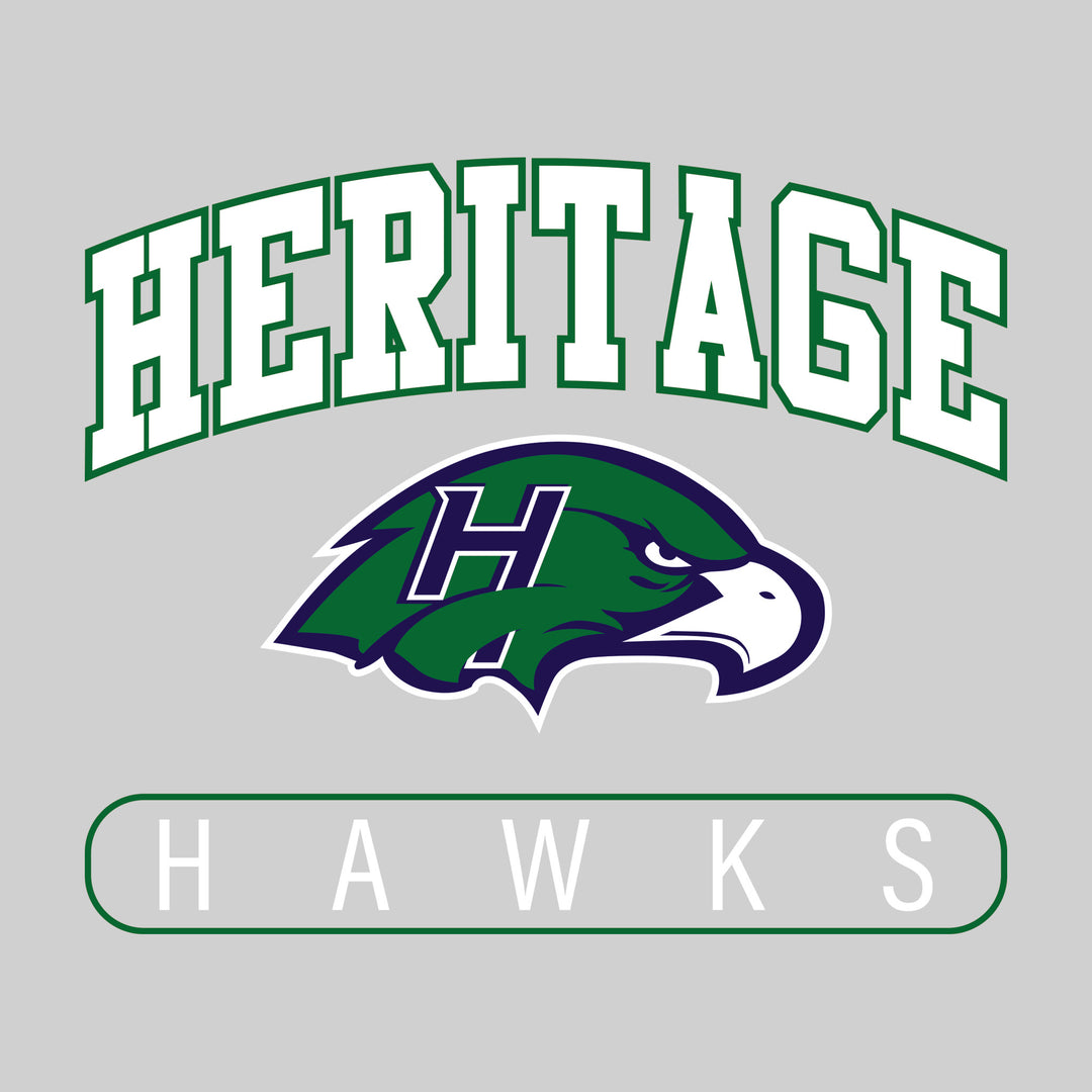 Heritage Hawks - Spirit Wear - Arched Heritage with Mascot