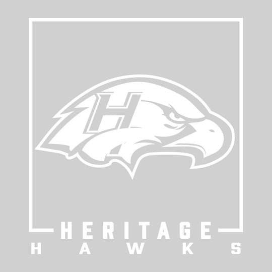Heritage Hawks - Spirit Wear - Boxed Mascot with School Name