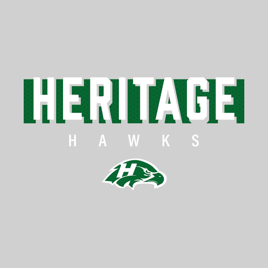 Heritage Hawks - Spirit Wear - Heritage with Cutout Shadow and Mascot
