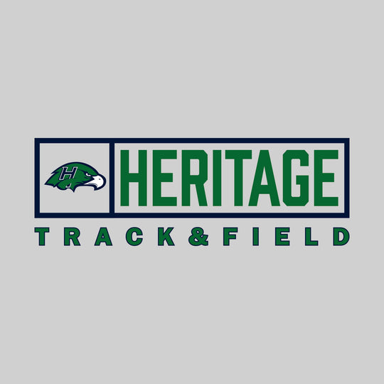 Heritage Hawks - Track & Field - Framed Mascot & School Name