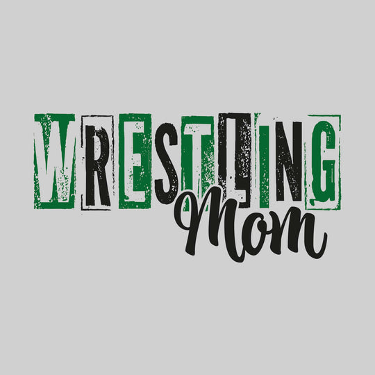 Heritage Hawks - Wrestling - Wrestling Mom - Eroded Stenciled Letters