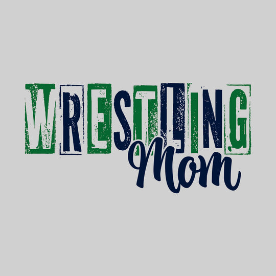 Heritage Hawks - Wrestling - Wrestling Mom - Eroded Stenciled Letters