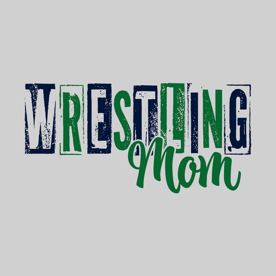Heritage Hawks - Wrestling - Wrestling Mom - Eroded Stenciled Letters