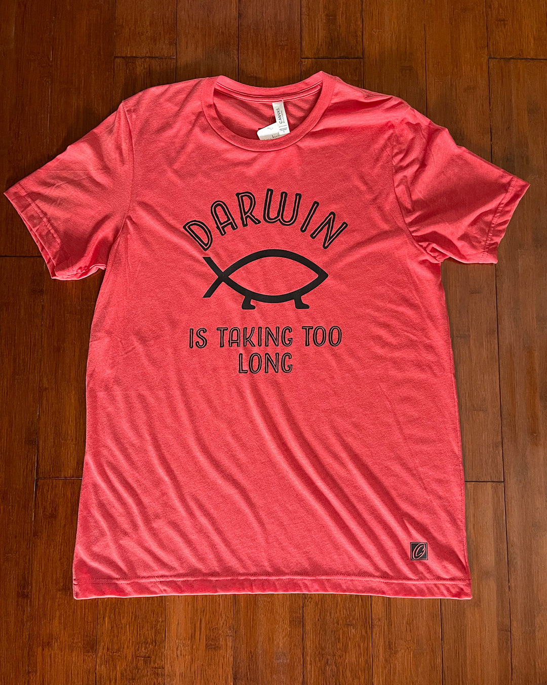 Adult L Bella Canvas Triblend Crewneck Short Sleeve Tee - Darwin Is Taking Too Long