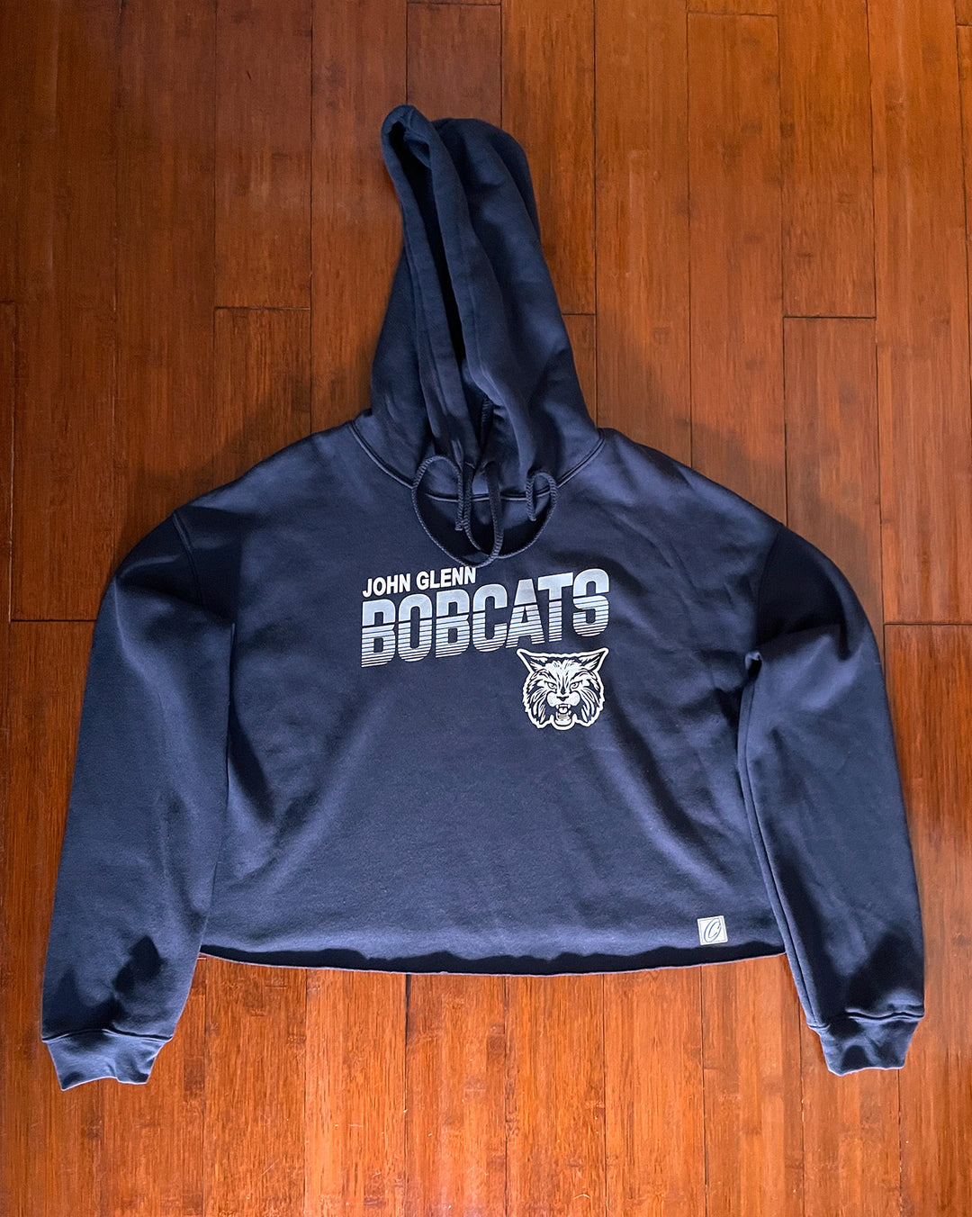 Ladies L Bella Canvas Crop Fleece Hoodie - John Glenn Bobcats - Spirit Wear