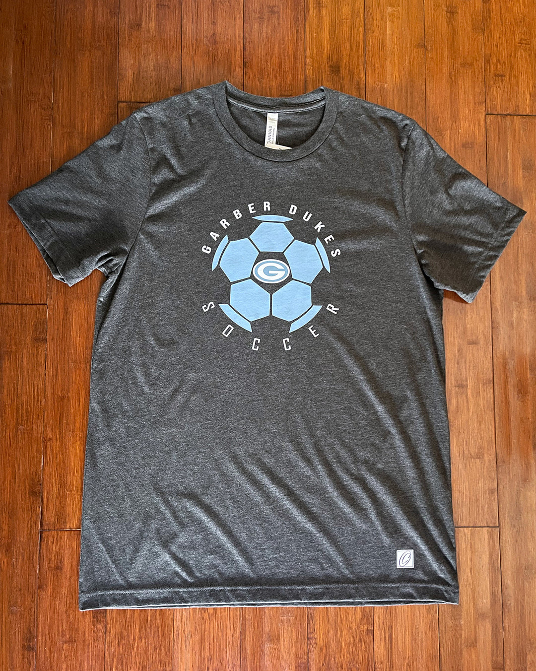 Adult L Bella Canvas Heather CVC Crewneck Short Sleeve Tee - Garber Dukes - Soccer