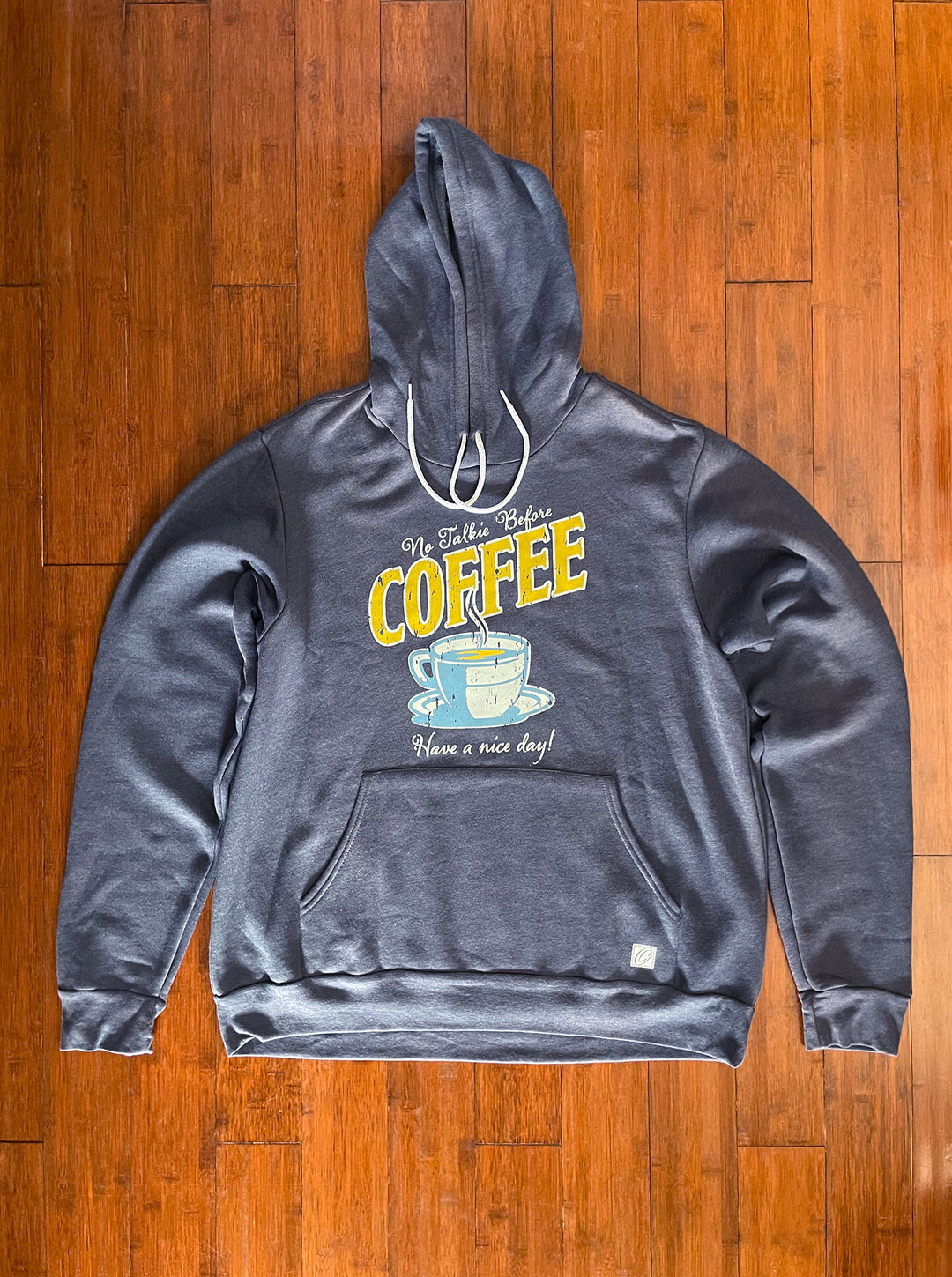 Adult XL Bella Canvas Midweight Sponge Fleece Pullover Hoodie - No Talkie Before Coffee