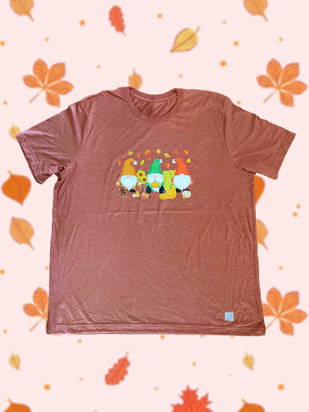 Adult 2XL Bella Canvas Triblend Crewneck Short Sleeve Tee - Fall Gnomes
