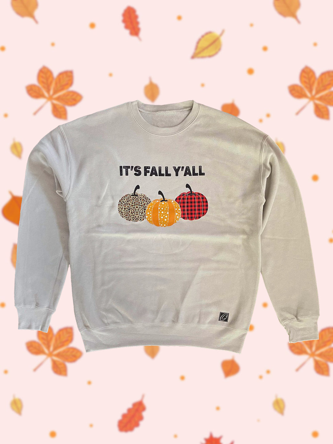 Adult S Bella Canvas Sponge Fleece Drop Shoulder Crewneck Sweatshirt - It's Fall Y'all