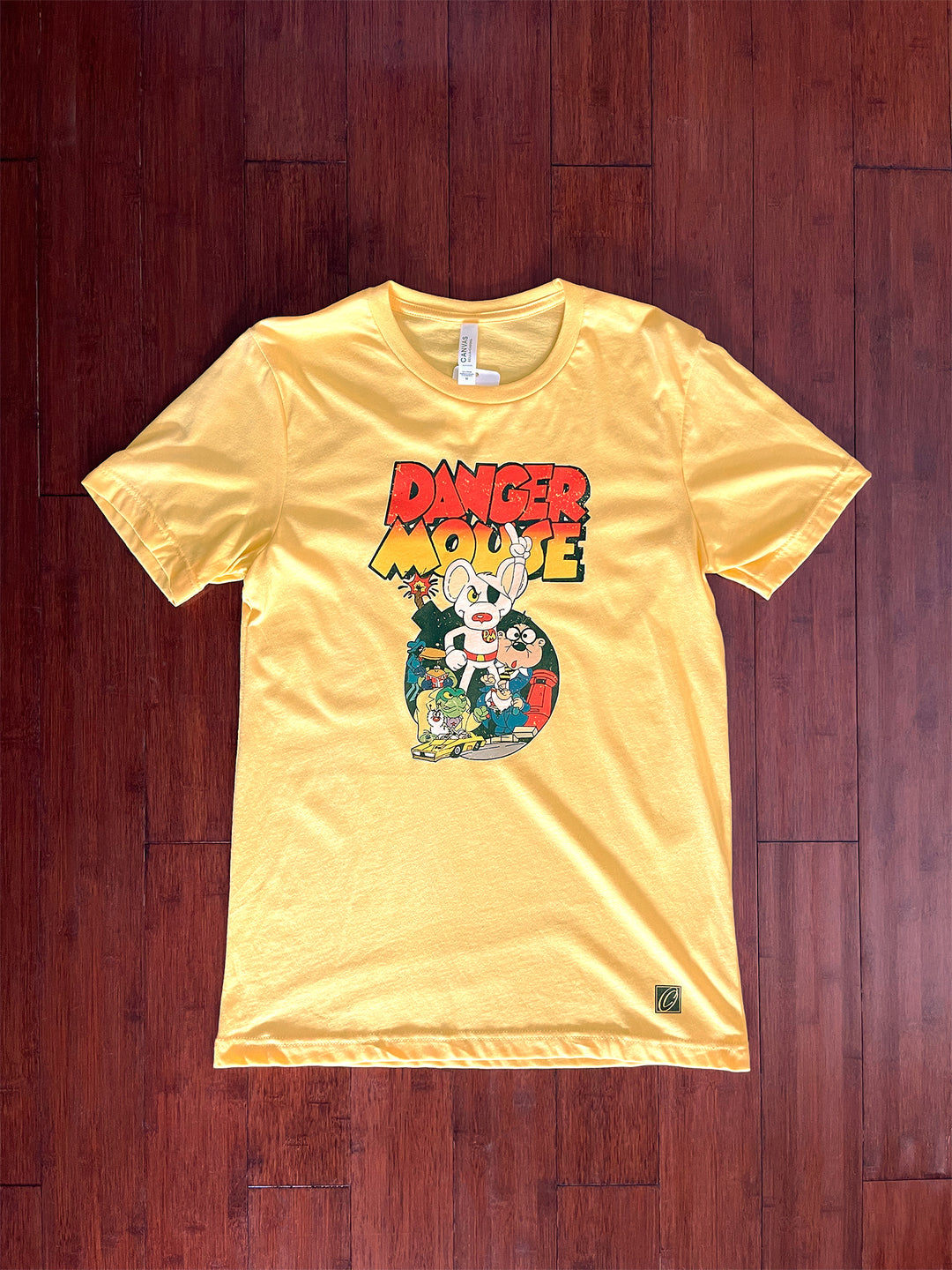Adult M Bella Canvas Heather CVC Crewneck Short Sleeve Tee - Retro Danger Mouse