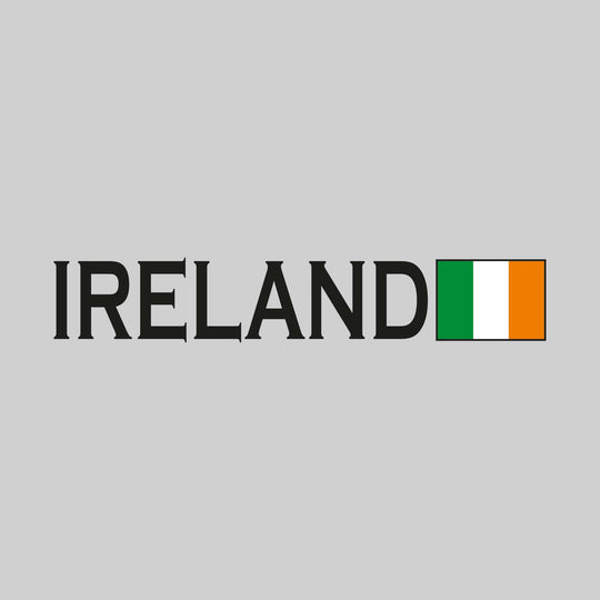 Ireland - Text with Irish Flag