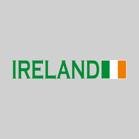 Ireland - Text with Irish Flag