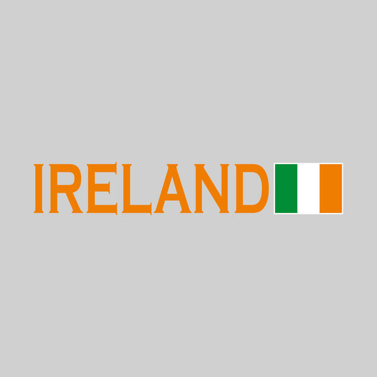 Ireland - Text with Irish Flag