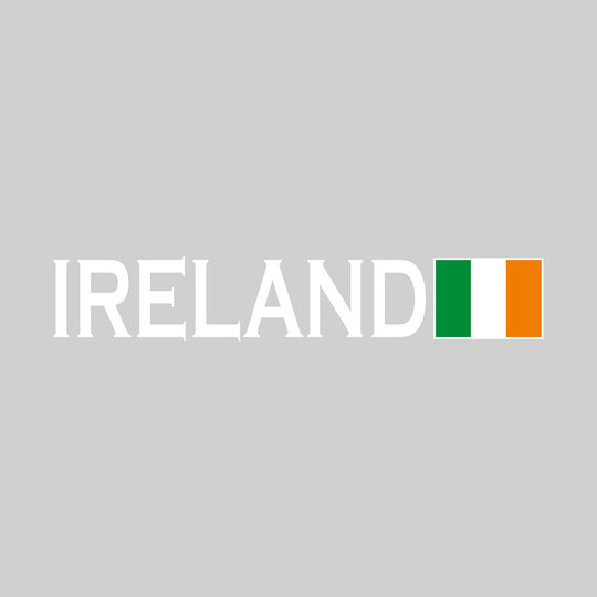 Ireland - Text with Irish Flag