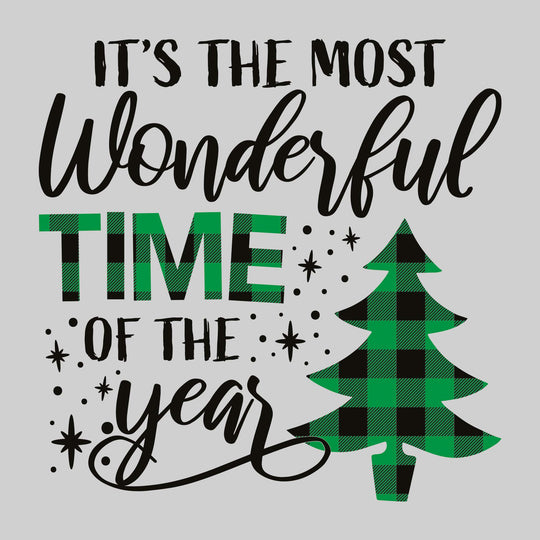 The Most Wonderful Time of the Year - Plaid Christmas Tree