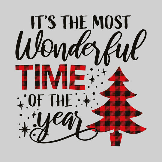 The Most Wonderful Time of the Year - Plaid Christmas Tree