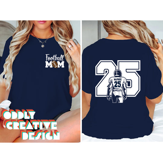 John Glenn Bobcats - Football - Football Mom - Football Player with Large Player Number