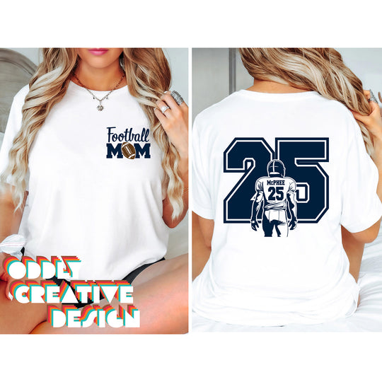 John Glenn Bobcats - Football - Football Mom - Football Player with Large Player Number