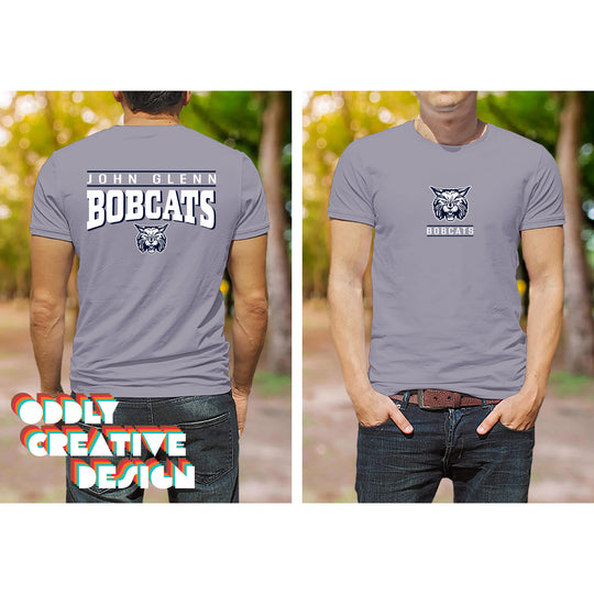 John Glenn Bobcats - Spirit Wear - Mascot Over Bracketed Name