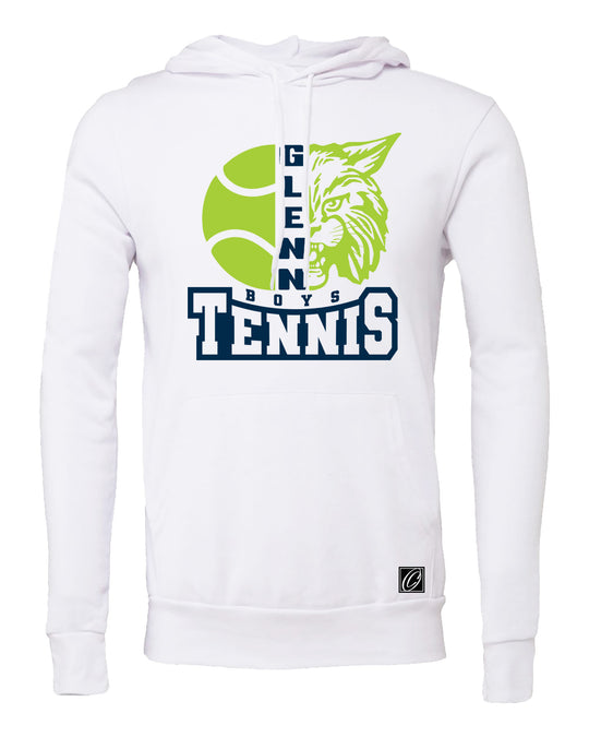 Adult - John Glenn Bobcats Varity Boys Tennis - 2025 - Bella Canvas Sponge Fleece Pullover Hoodie
