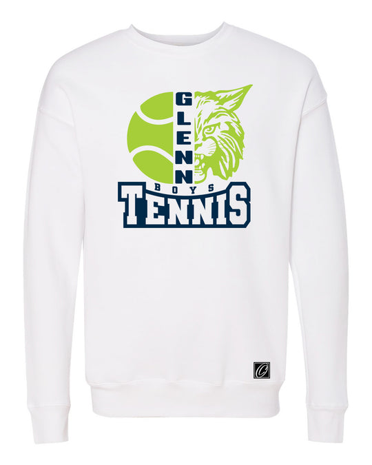 Adult - John Glenn Bobcats Varity Boys Tennis - 2025 - Bella Canvas Drop Shoulder Crewneck Sweatshirt