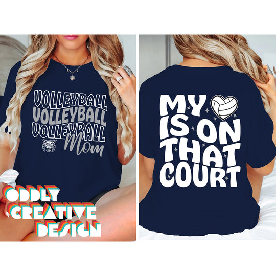 John Glenn Bobcats - Volleyball - Volleyball Mom - My Heart is on That Court