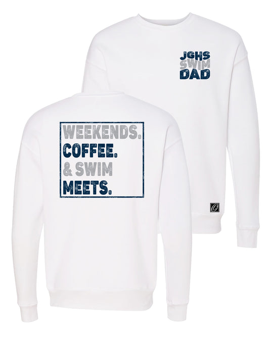 Adult - John Glenn Bobcats - JGHS Swim Mom/Dad - Bella Canvas Drop Shoulder Crewneck Sweatshirt