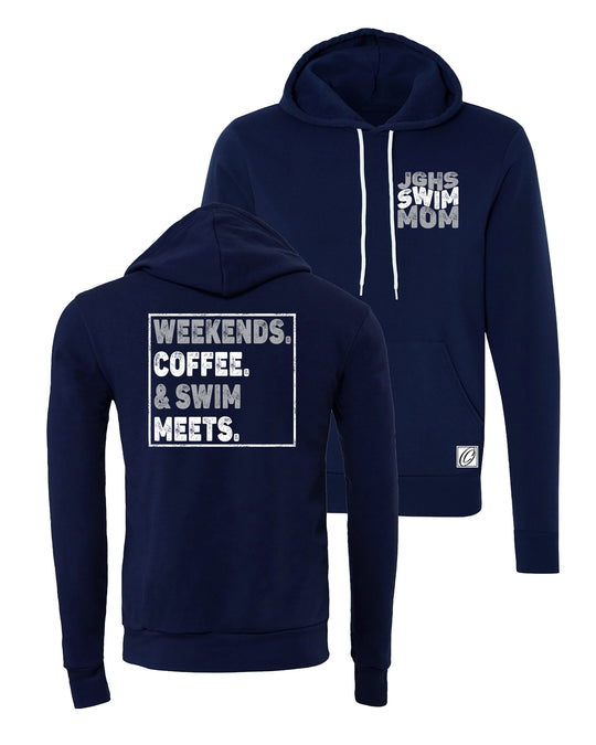 Adult - John Glenn Bobcats - JGHS Swim Mom/Dad - Bella Canvas Sponge Fleece Pullover Hoodie
