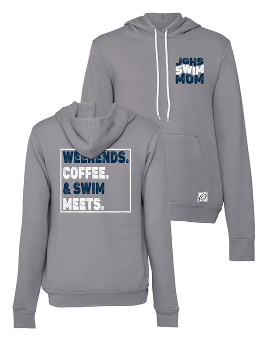 Adult - John Glenn Bobcats - JGHS Swim Mom/Dad - Bella Canvas Sponge Fleece Pullover Hoodie