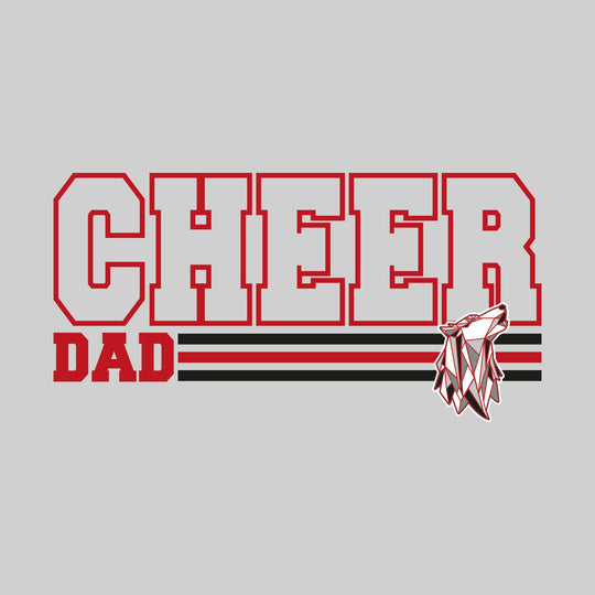 Jefferson Middle School - Cheer - Cheer Dad - Outlined Cheer with Color Bars
