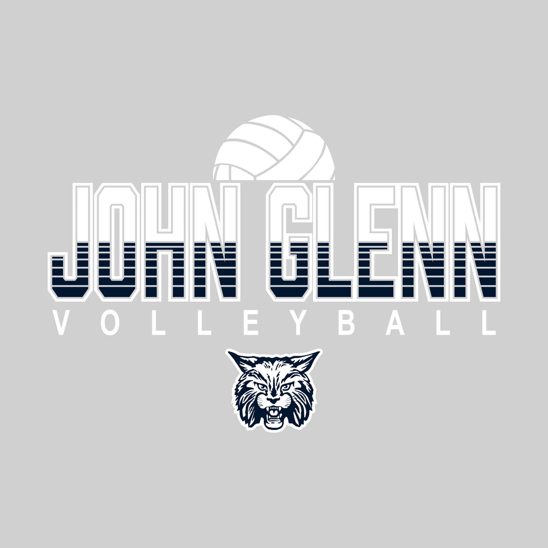 John Glenn Bobcats - Volleyball - Striped John Glenn with Mascot
