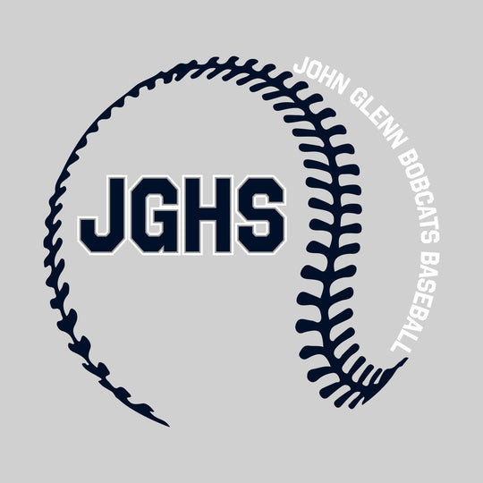 John Glenn Bobcats - Baseball - Baseball Stitches with School Name