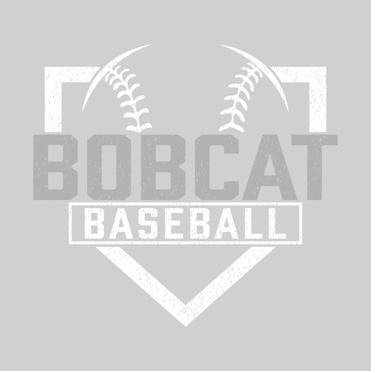 John Glenn Bobcats - Baseball - Home Plate with Mascot Name - Distressed