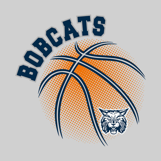 John Glenn Bobcats - Basketball - Halftone Basketball with Mascot