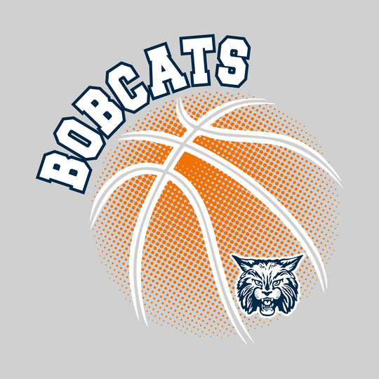 John Glenn Bobcats - Basketball - Halftone Basketball with Mascot