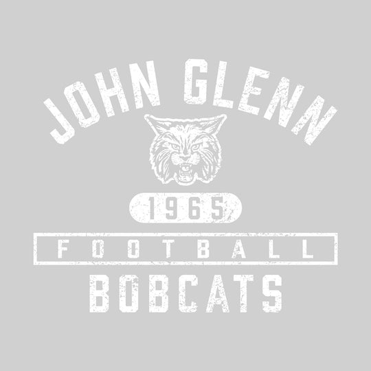 John Glenn Bobcats - Football - Arched School Name over Mascot and Established Year