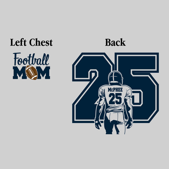 John Glenn Bobcats - Football - Football Mom - Football Player with Large Player Number