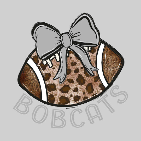 John Glenn Bobcats - Football - Football Mom - Leopard Print Football with Bow
