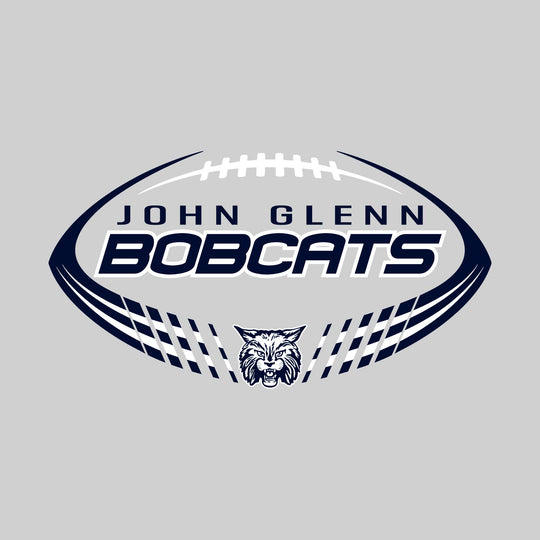 John Glenn Bobcats - Football - Football Shape with Mascot