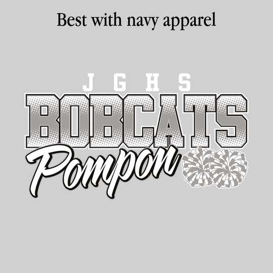 John Glenn Bobcats - Poms - Halftone Bobcats with Poms