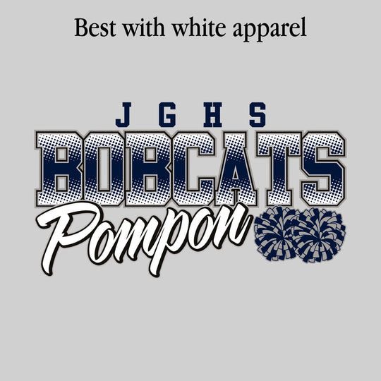 John Glenn Bobcats - Poms - Halftone Bobcats with Poms
