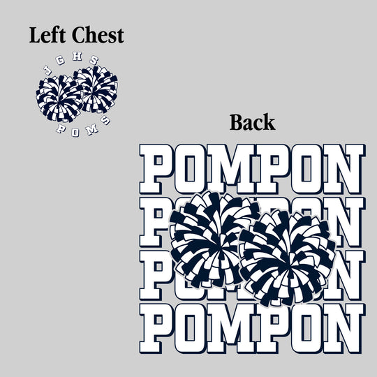 John Glenn Bobcats - Poms - JGHS Poms - Pompon Repeated with Pompons