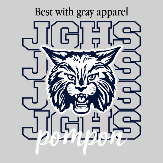 John Glenn Bobcats - Poms - JGHS Repeated with Mascot