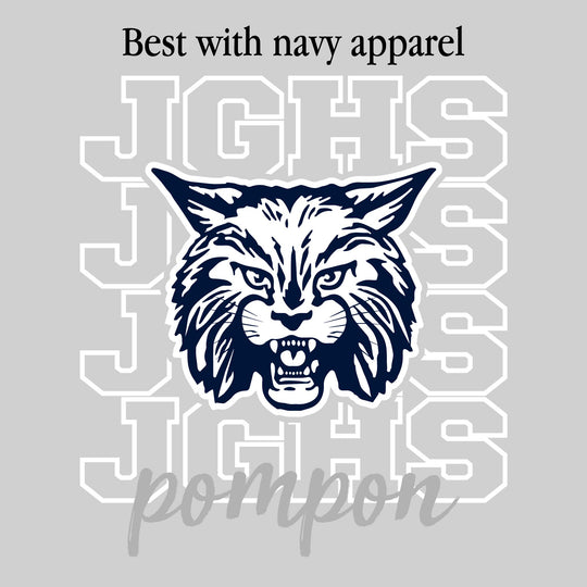 John Glenn Bobcats - Poms - JGHS Repeated with Mascot