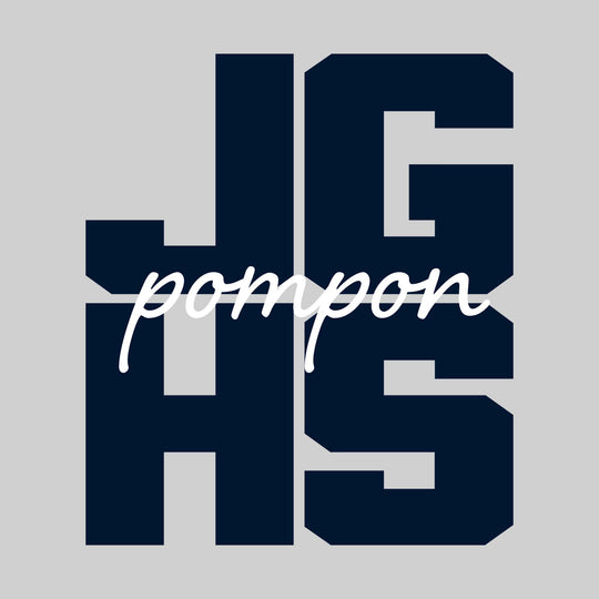 John Glenn Bobcats - Poms - JGHS Stacked with Cursive Pompon