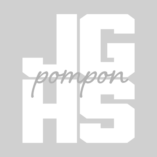 John Glenn Bobcats - Poms - JGHS Stacked with Cursive Pompon